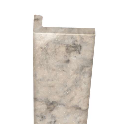 Transolid OTTK962-49 Saramar 1-in x 2-in x 96-in Over-Tile Trim, Sand Creme