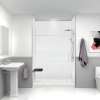 Transolid PWKX60367224-631 Prodigy 60-in x 36-in x 96-in Shower Wall Kit with Extension, White 3D Hexagon