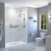 Transolid FZST4836C-31 Trimslate 48-in x 36-in Shower Base with Adjustable Single Threshold and Center Drain, White