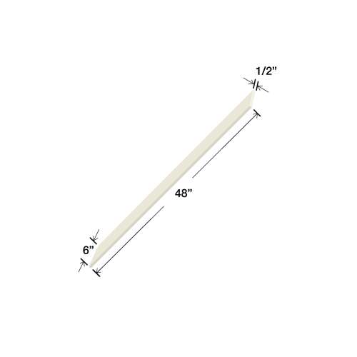 Transolid WC648-02 .5-in x 6-in x 48-in Surface Wall Cap, Cameo