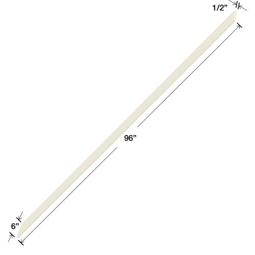 Transolid WC696-02 .5-in x 6-in x 96-in Surface Wall Cap, Cameo