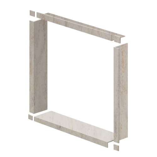 Transolid WTBK547-185 Lusso 54-in x 54-in x 7.5-in Window Trim, Creme Carmel