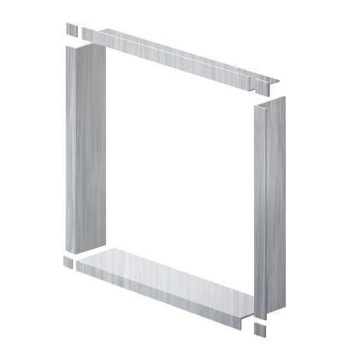 Transolid WTBK487-186 Lusso 48-in x 48-in x 7.5-in Window Trim, Glacier Grey