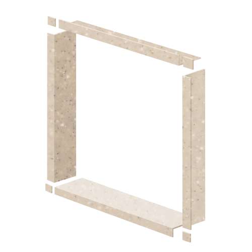 Transolid WTBK487-28 Saramar 48-in x 48-in x 7.5-in Window Trim, Cashew