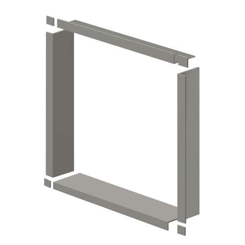 Transolid WTBK487-40 Prodigy 48-in x 48-in x 7.5-in Window Trim, Dark Grey