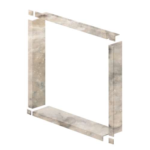 Transolid WTBK547-49 Saramar 54-in x 54-in x 7.5-in Window Trim, Sand Creme