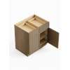 33-in x 24-in x 35-in Ready To Assemble Slim Shaker Double Door Double Drawer Base Cabinet, Tan Wood, B33-RTA-FR02-TW