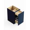 18-in x 24-in x 35-in Ready To Assemble Slim Shaker Double Trash Can Pull-Out Base Cabinet, Navy Blue, BWB18-D-RTA-FR02-NB