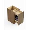 18-in x 24-in x 35-in Ready To Assemble Slim Shaker Double Trash Can Pull-Out Base Cabinet, Tan Wood, BWB18-D-RTA-FR02-TW