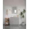 24-in x 34-in Shaker Framed Vanity Mirror, Light Grey, VM2434-MR-FR01-LG