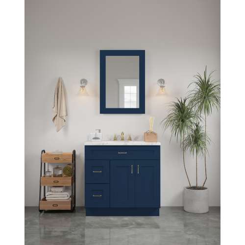 24-in x 34-in Shaker Framed Vanity Mirror, Navy Blue, VM2434-MR-FR01-NB