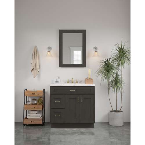 24-in x 34-in Shaker Framed Vanity Mirror, Smokey Grey, VM2434-MR-FR01-SG