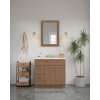 24-in x 34-in Shaker Framed Vanity Mirror, Tan Wood, VM2434-MR-FR01-TW