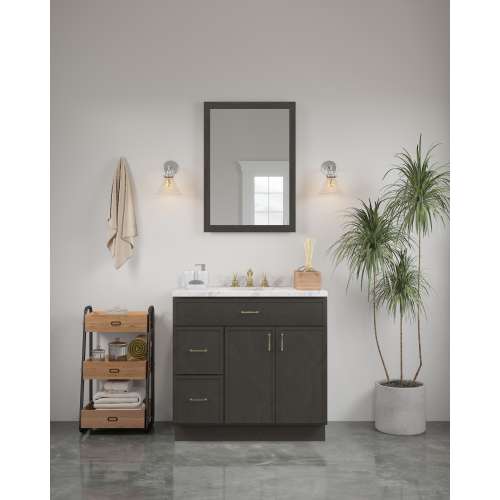 24-in x 34-in Slim Shaker Framed Vanity Mirror, Smokey Grey, VM2434-MR-FR02-SG