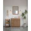 24-in x 34-in Slim Shaker Framed Vanity Mirror, Tan Wood, VM2434-MR-FR02-TW