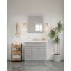 30-in x 34-in Shaker Framed Vanity Mirror, Light Grey, VM3034-MR-FR01-LG