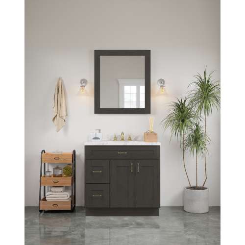 30-in x 34-in Shaker Framed Vanity Mirror, Smokey Grey, VM3034-MR-FR01-SG