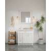 30-in x 34-in Shaker Framed Vanity Mirror, White, VM3034-MR-FR01-WH