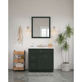 30-in x 34-in Slim Shaker Framed Vanity Mirror, Green, VM3034-MR-FR02-GR