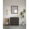 30-in x 34-in Slim Shaker Framed Vanity Mirror, Smokey Grey, VM3034-MR-FR02-SG