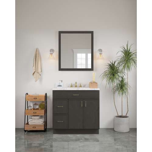 30-in x 34-in Slim Shaker Framed Vanity Mirror, Smokey Grey, VM3034-MR-FR02-SG
