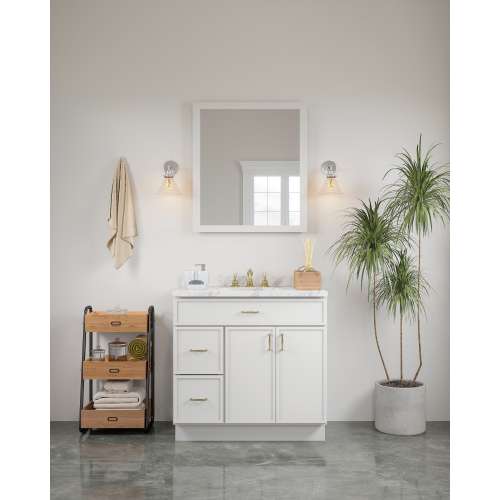 30-in x 34-in Slim Shaker Framed Vanity Mirror, White, VM3034-MR-FR02-WH