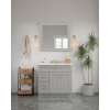 36-in x 34-in Shaker Framed Vanity Mirror, Light Grey, VM3634-MR-FR01-LG