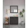 36-in x 34-in Shaker Framed Vanity Mirror, Smokey Grey, VM3634-MR-FR01-SG