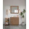 36-in x 34-in Shaker Framed Vanity Mirror, Tan Wood, VM3634-MR-FR01-TW