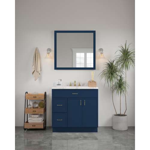 36-in x 34-in Slim Shaker Framed Vanity Mirror, Navy Blue, VM3634-MR-FR02-NB