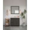 36-in x 34-in Slim Shaker Framed Vanity Mirror, Smokey Grey, VM3634-MR-FR02-SG