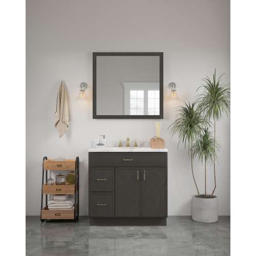 36-in x 34-in Slim Shaker Framed Vanity Mirror, Smokey Grey, VM3634-MR-FR02-SG