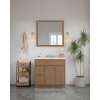 36-in x 34-in Slim Shaker Framed Vanity Mirror, Tan Wood, VM3634-MR-FR02-TW