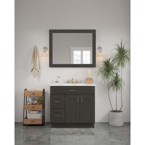 42-in x 34-in Shaker Framed Vanity Mirror, Smokey Grey, VM4234-MR-FR01-SG