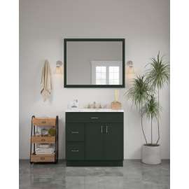 42-in x 34-in Slim Shaker Framed Vanity Mirror, Green, VM4234-MR-FR02-GR
