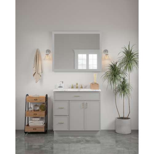 42-in x 34-in Slim Shaker Framed Vanity Mirror, Light Grey, VM4234-MR-FR02-LG