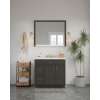 42-in x 34-in Slim Shaker Framed Vanity Mirror, Smokey Grey, VM4234-MR-FR02-SG