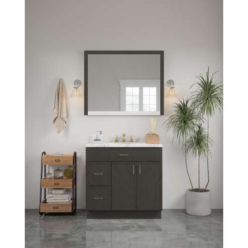 42-in x 34-in Slim Shaker Framed Vanity Mirror, Smokey Grey, VM4234-MR-FR02-SG