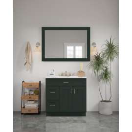 48-in x 34-in Shaker Framed Vanity Mirror, Green, VM4834-MR-FR01-GR