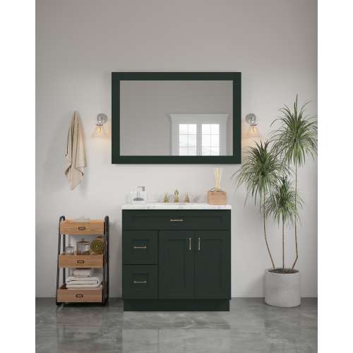 48-in x 34-in Shaker Framed Vanity Mirror, Green, VM4834-MR-FR01-GR