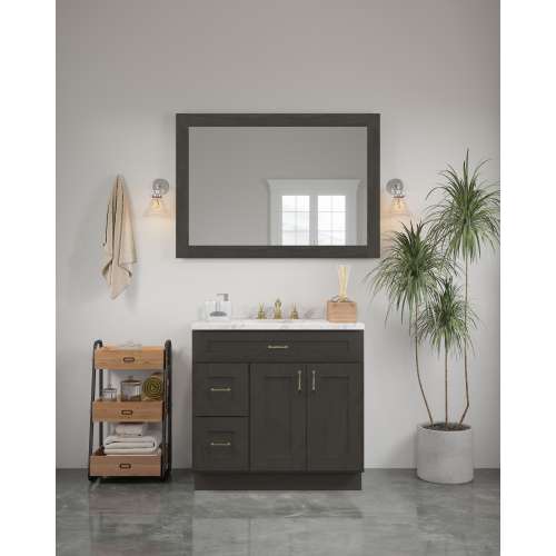 48-in x 34-in Shaker Framed Vanity Mirror, Smokey Grey, VM4834-MR-FR01-SG