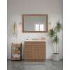 48-in x 34-in Shaker Framed Vanity Mirror, Tan Wood, VM4834-MR-FR01-TW
