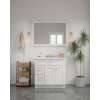 48-in x 34-in Shaker Framed Vanity Mirror, White, VM4834-MR-FR01-WH