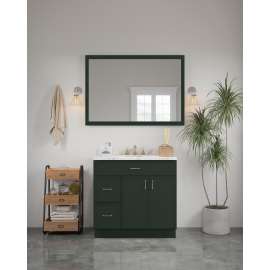 48-in x 34-in Slim Shaker Framed Vanity Mirror, Green, VM4834-MR-FR02-GR
