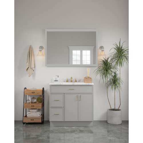48-in x 34-in Slim Shaker Framed Vanity Mirror, Light Grey, VM4834-MR-FR02-LG