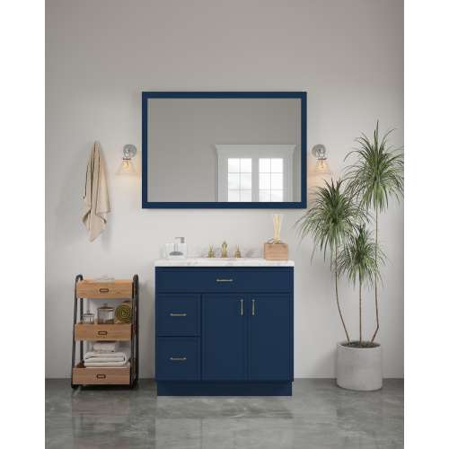 48-in x 34-in Slim Shaker Framed Vanity Mirror, Navy Blue, VM4834-MR-FR02-NB
