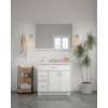 48-in x 34-in Slim Shaker Framed Vanity Mirror, White, VM4834-MR-FR02-WH