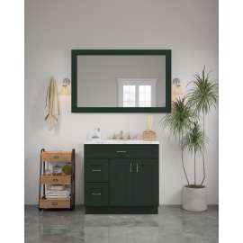 54-in x 34-in Shaker Framed Vanity Mirror, Green, VM5434-MR-FR01-GR
