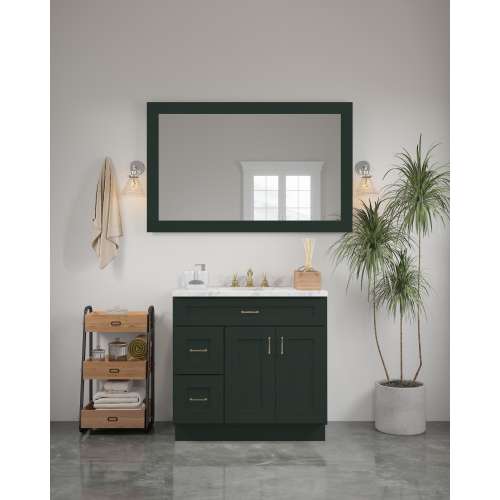 54-in x 34-in Shaker Framed Vanity Mirror, Green, VM5434-MR-FR01-GR