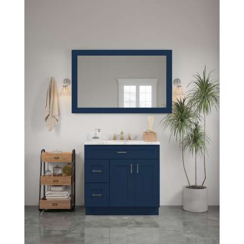 54-in x 34-in Shaker Framed Vanity Mirror, Navy Blue, VM5434-MR-FR01-NB